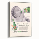 Retro 7-Up Baby Ad – Vintage Print for Nostalgic Wall Art