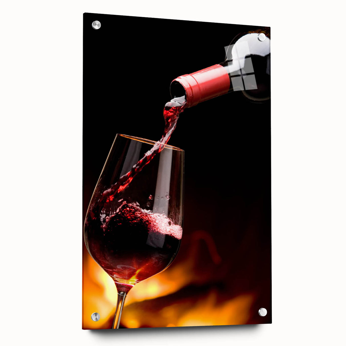 Kitchen Wall Art - Elegant Red Wine Pouring Modern Kitchen Art