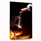 Kitchen Wall Art - Elegant Red Wine Pouring Modern Kitchen Art