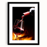 Kitchen Wall Art - Elegant Red Wine Pouring Modern Kitchen Art