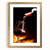 Kitchen Wall Art - Elegant Red Wine Pouring Modern Kitchen Art