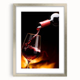 Kitchen Wall Art - Elegant Red Wine Pouring Modern Kitchen Art