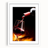 Kitchen Wall Art - Elegant Red Wine Pouring Modern Kitchen Art