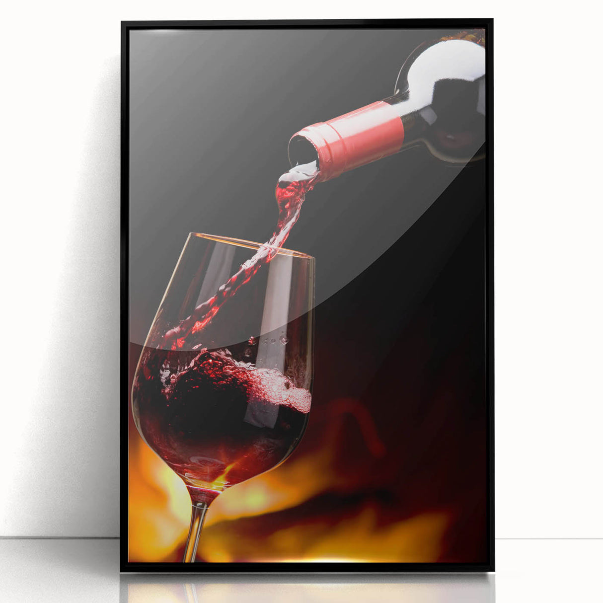 Kitchen Wall Art - Elegant Red Wine Pouring Modern Kitchen Art