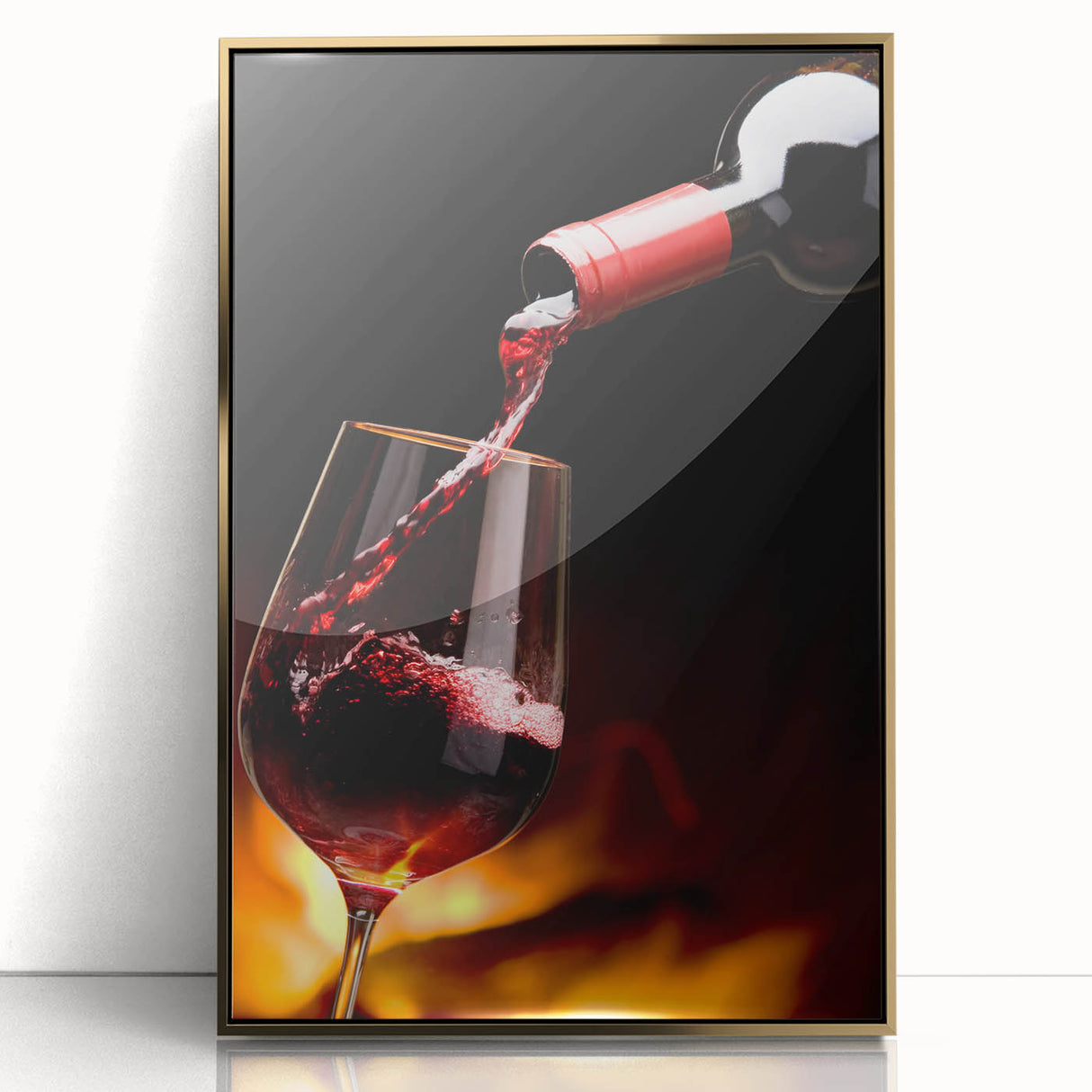 Kitchen Wall Art - Elegant Red Wine Pouring Modern Kitchen Art