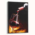 Kitchen Wall Art - Elegant Red Wine Pouring Modern Kitchen Art