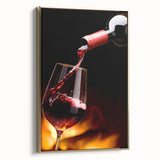 Kitchen Wall Art - Elegant Red Wine Pouring Modern Kitchen Art