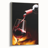 Kitchen Wall Art - Elegant Red Wine Pouring Modern Kitchen Art