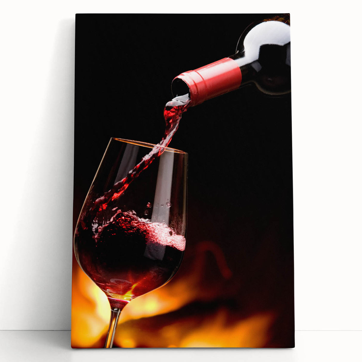 Kitchen Wall Art - Elegant Red Wine Pouring Modern Kitchen Art