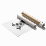 Bathroom Wall Art - Adorable Dog with Toilet Paper Roll