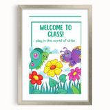 Welcome to Class - Kids Educational Wall Art for Classrooms & Nurseries
