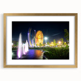 Textured abstract art print of an Algerian landscape in gold frame, featuring earthy tones, ideal for bedroom art.