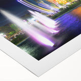 Art deco poster of Algerian scenery on rolled canvas, featuring earthy tones, ideal for dining room wall art.