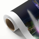 Art deco poster of Algerian scenery in muted earth tones on rolled canvas, ideal for nursery wall art.