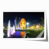 Extra large rolled print of an Algerian landscape with vibrant floral foreground, ideal for art wall dining room.