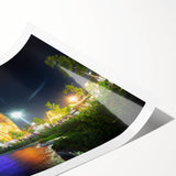 Extra large rolled print featuring line art flowers in muted earth tones, ideal for large living room wall decor.