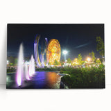 Large black and white stretched canvas of Algerian scenery, ideal for kitchen or bedroom decor.