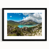 Abstract art print featuring a colorful Ethiopian landscape on a textured, extra large canvas, ideal for living room decor.