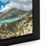 Extra large framed canvas featuring a textured, colorful Ethiopian landscape, ideal for living room decor.