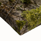 Large art featuring a black and white landscape painting of an Ethiopian scenery on stretched canvas.