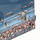 Large abstract wall art depicting a serene Kenyan landscape in muted earth tones, acrylic print.