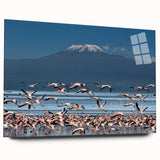 Acrylic print of a large abstract depiction of the Kenyan landscape, featuring earth tones.