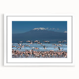 Extra large framed wall art depicting an abstract textured Kenyan landscape in earth tones, ideal for living room decor.