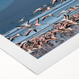 Art deco poster featuring a serene Kenyan landscape on rolled canvas, suitable for dining room decor.