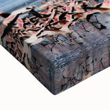 Large black and white landscape art painting of Kenya on stretched canvas, ideal for bedroom wall decor.