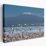 Kenyan landscape on large stretched canvas featuring earthy tones, ideal for kitchen wall art.