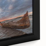 Extra large framed canvas depicting a textured, colorful Madagascar scenery in black, ideal for living room decor.
