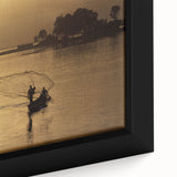 Close-up of a textured, extra-large framed canvas depicting a vibrant African scenery, ideal for living room decor.