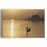 Black and white photograph of an African landscape on stretched canvas, suitable as large kitchen wall art.