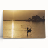 Black and white stretched canvas featuring a scenic Mali landscape, ideal for kitchen wall art or bedroom decor.