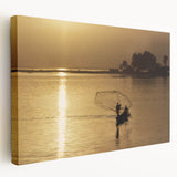 African savannah landscape on large stretched canvas with warm earth tones, suitable for kitchen wall art.