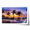Extra large rolled print featuring a scenic view of Mauritius with vibrant green and blue tones.