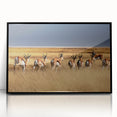 Large abstract wall art depicting the Namibian landscape in muted earth tones on a framed acrylic.