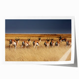 Extra large rolled print of an African landscape in muted earth tones, ideal for art wall dining room.