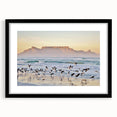 Extra large framed abstract art print depicting a colorful, textured South African landscape, ideal for living room decor.
