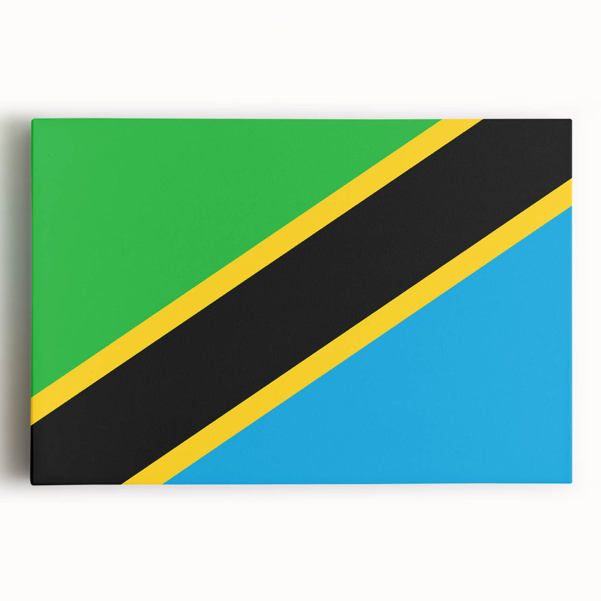 Black and white stretched canvas featuring a serene Tanzanian landscape, ideal for kitchen wall art or bedroom decor.