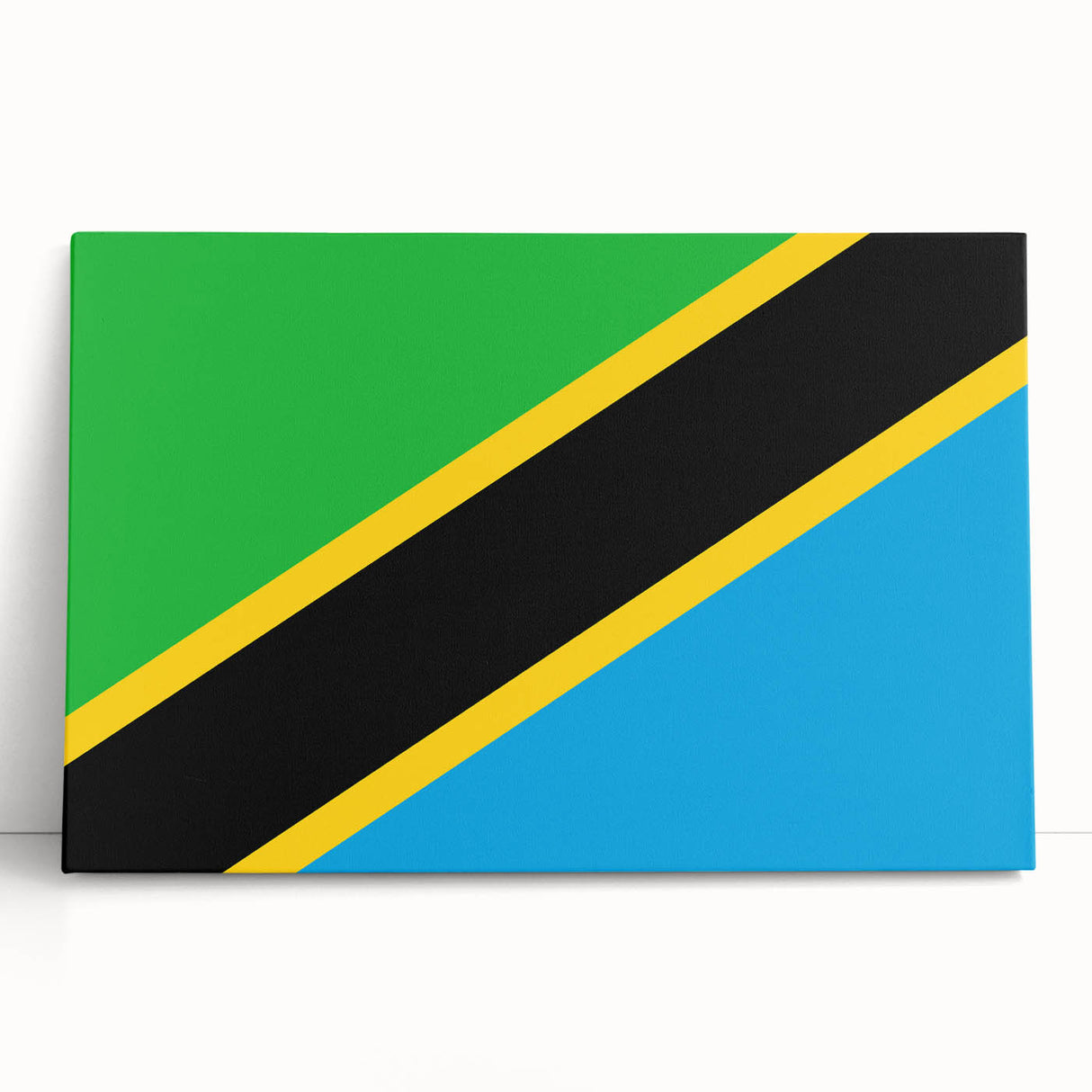 Large black and white stretched canvas of Tanzania scenery, ideal for kitchen wall art.