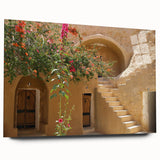 Acrylic print of a Tunisian landscape in muted earth tones, ideal for bedroom or dining room art.