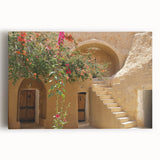 Black and white stretched canvas of Tunisian landscape, ideal for kitchen wall art or bedroom ambiance.