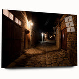 Large abstract wall art of an Asian landscape in muted earth tones on acrylic glass, ideal for bedroom or dining room decor.