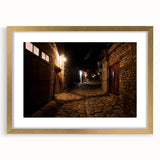 Extra large abstract art print featuring textured scenery of Azerbaijan in gold frame, ideal for living room decor.