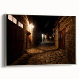 Landscape art painting of a scenic Azerbaijani view in vibrant colors on a framed canvas, ideal for living room decor.