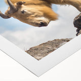 Art deco poster depicting the serene Bhutanese landscape on rolled canvas, suitable for dining room decor.