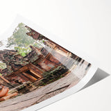 Extra large wall art featuring line art flowers with muted earth tones on a rolled print, ideal for large living room decor.