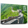 Acrylic print of the Great Wall of China in muted earth tones, suitable for bedroom or dining room decor.