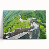Black and white stretched canvas of the Great Wall of China, ideal for kitchen wall art.